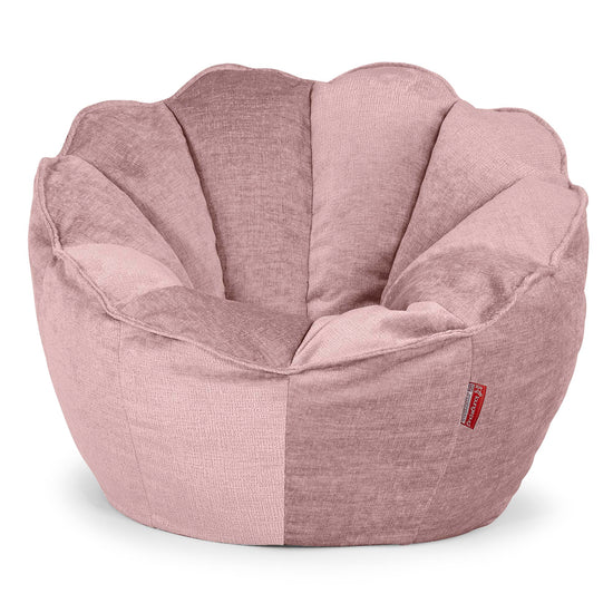 Pouf Fauteuil Natalia Sacco - Chenille Rose 01