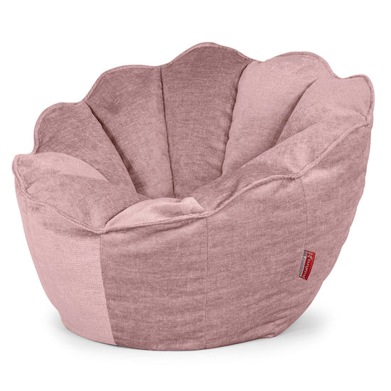 Pouf Fauteuil Natalia Sacco - Chenille Rose 02