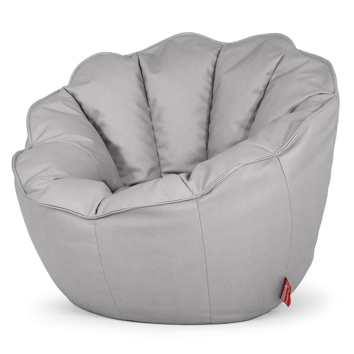Pouf Fauteuil Natalia Sacco - Cuir Végan Gris 02