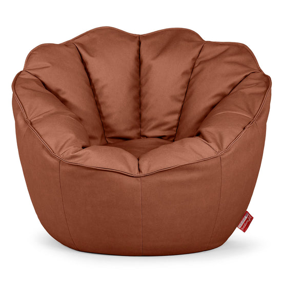 Pouf Fauteuil Natalia Sacco - Cuir Végan Marron 01