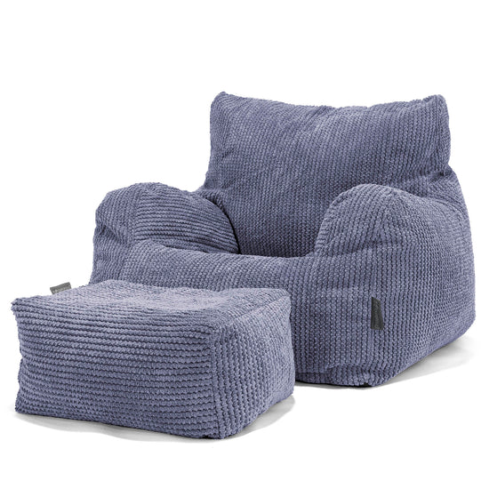 Pouf Fauteuil pour Ados 6-14 ans - Pompon Violet 03