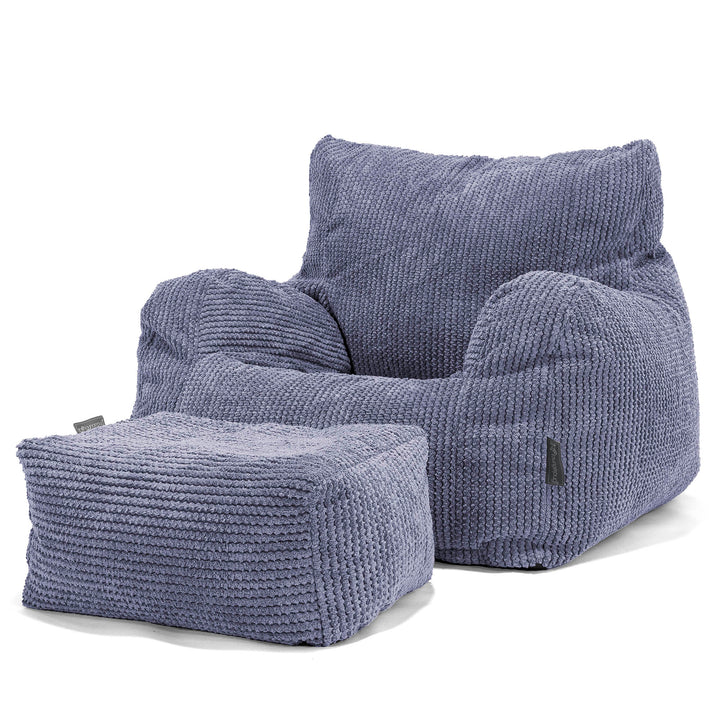 Pouf Fauteuil pour Ados 6-14 ans - Pompon Violet 03