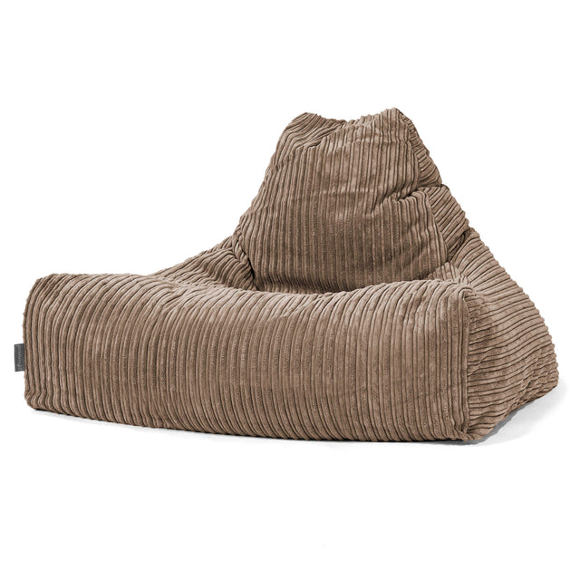 Pouf Fauteuil Relax - Côtelé Moka 01