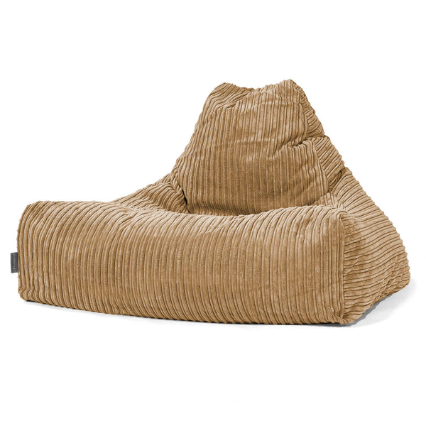 Pouf Fauteuil Relax - Côtelé Sable 01