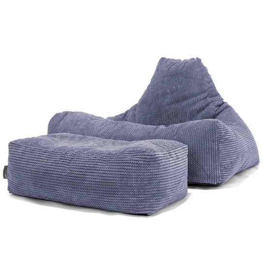 Pouf Fauteuil Relax - Pompon Violet 02