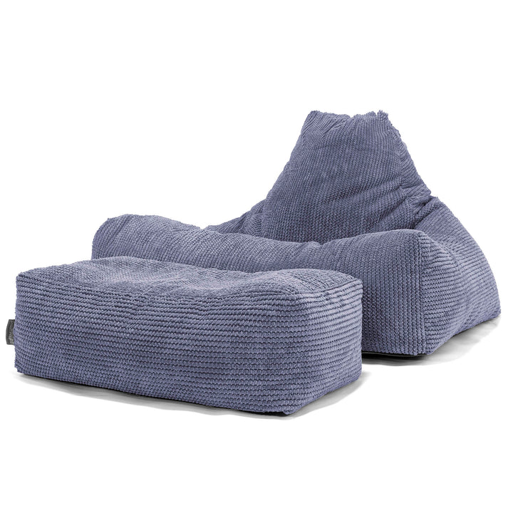 Pouf Fauteuil Relax - Pompon Violet 02