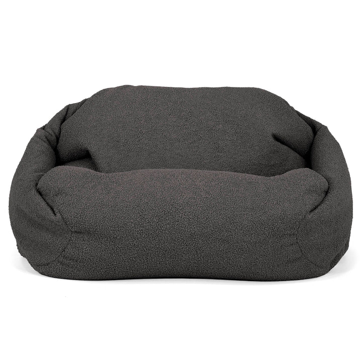 Pouf Fauteuil Sabine - Bouclé Anthracite_01