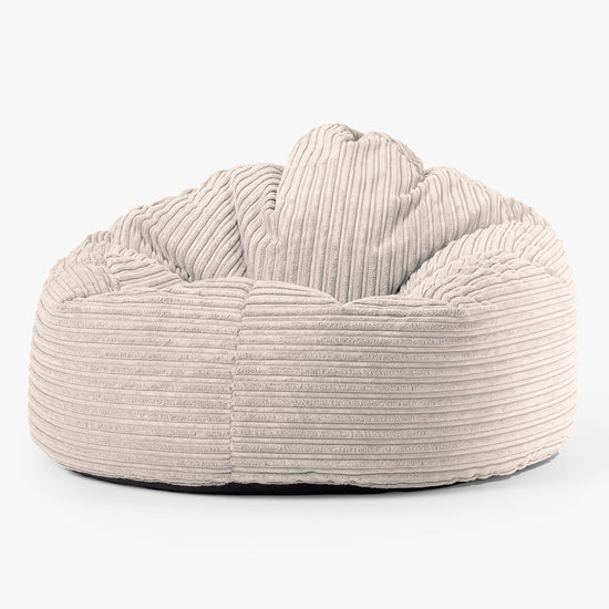 Pouf Géant Câlinou pour Enfants 3-8 ans - Côtelé Ivoire 02