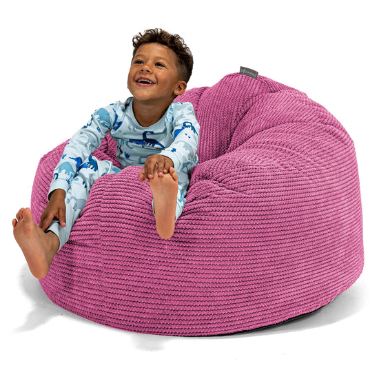 Pouf Géant Câlinou pour Enfants 3-8 ans - Pompon Rose 01
