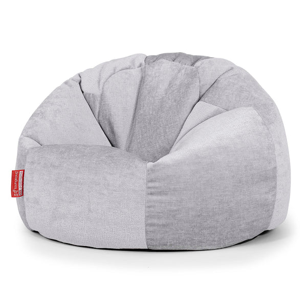 Pouf Poire Classique - Chenille Gris 01