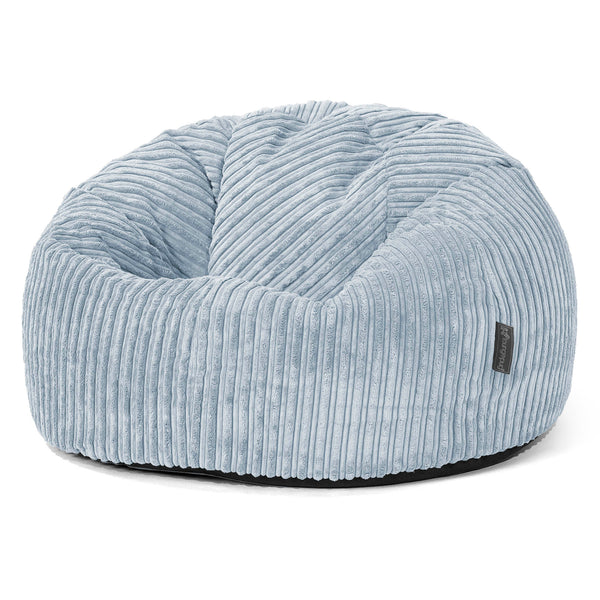 Pouf Poire Classique - Côtelé Bébé Bleu 01