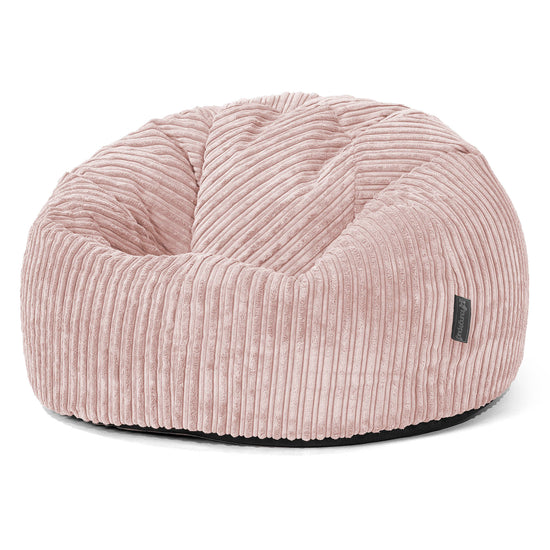Pouf Poire Classique - Côtelé Rose 01