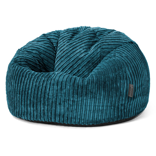 Pouf Poire Classique - Côtelé Bleu Canard 01