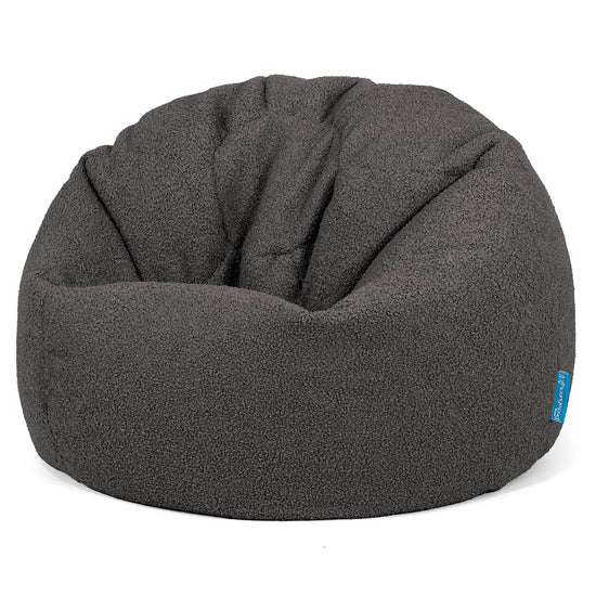 Pouf Poire Classique Enfant 1-5 ans - Bouclé Anthracite 01