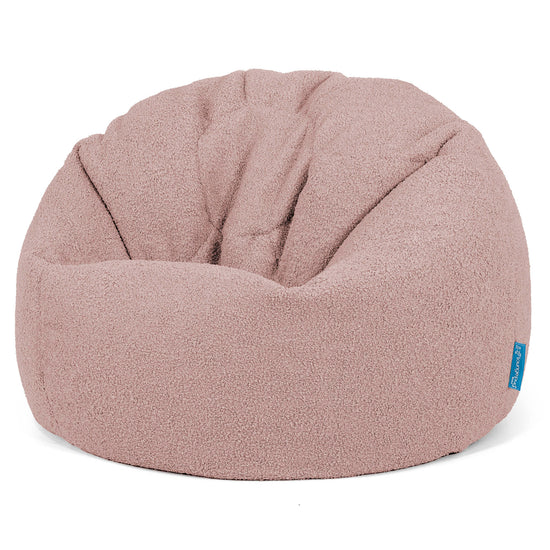 Pouf Poire Classique Enfant 1-5 ans - Bouclé Rose 01