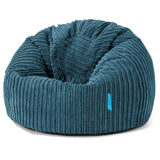 Pouf Poire Classique Enfant 1-5 ans - Côtelé Bleu Marine 01