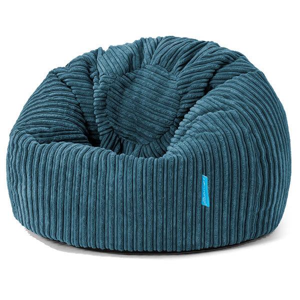 Pouf Poire Classique Enfant 1-5 ans - Côtelé Bleu Marine 01