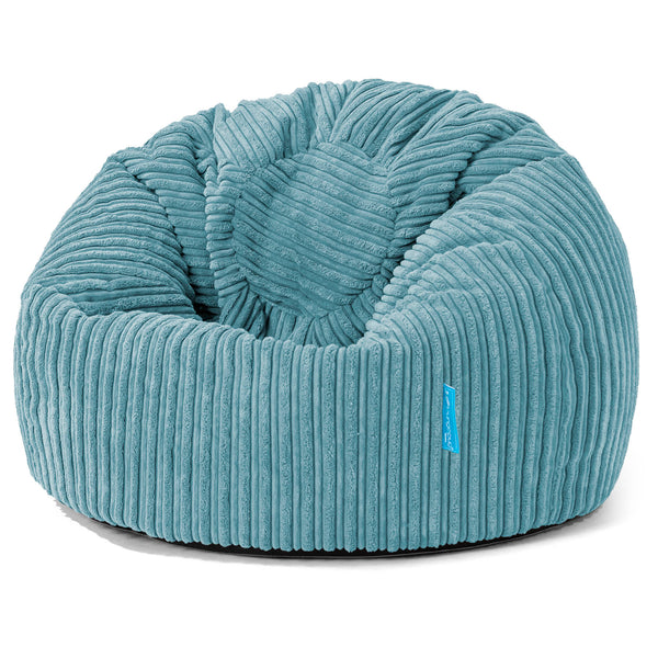 Pouf Poire Classique Enfant 1-5 ans - Côtelé Mer Égée 01