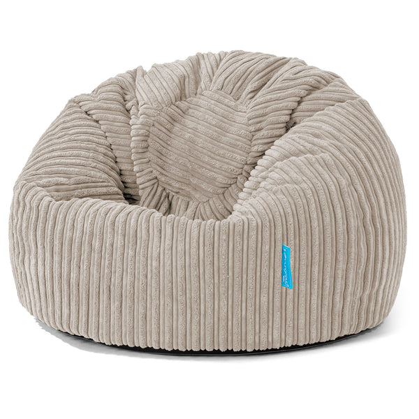 Pouf Poire Classique Enfant 1-5 ans - Côtelé Vison 01