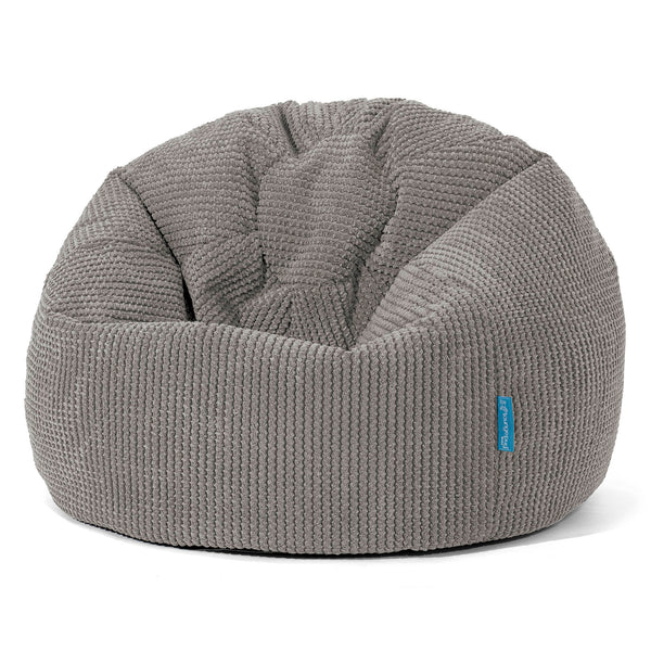 Pouf Poire Classique Enfant 1-5 ans - Pompon Anthracite 01