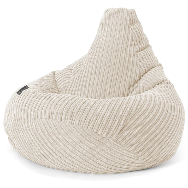 Pouf Poire Gamer - Côtelé Crème 02