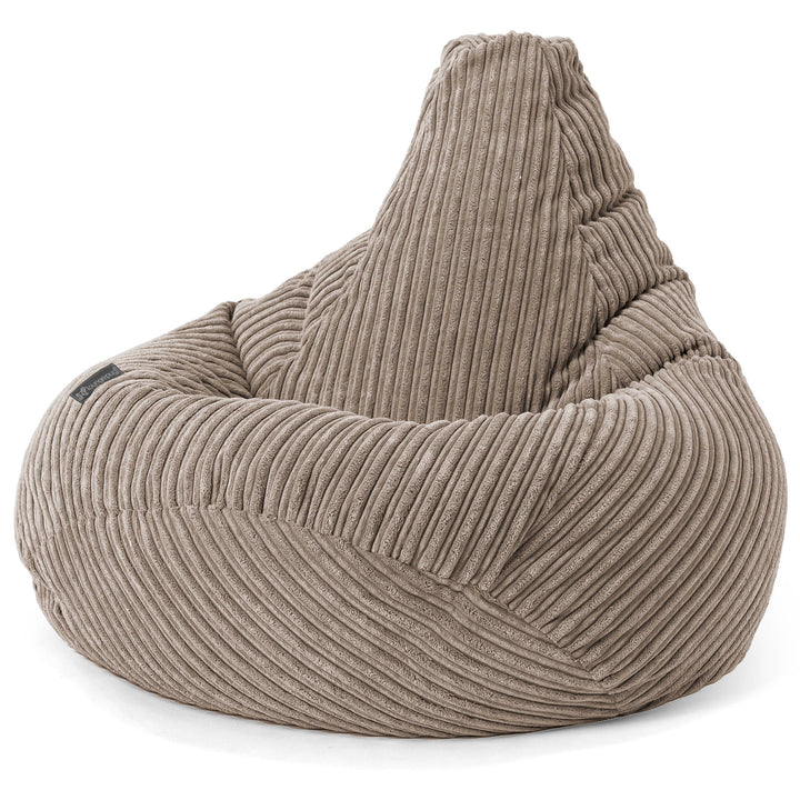 Pouf Poire Gamer - Côtelé Grège 02