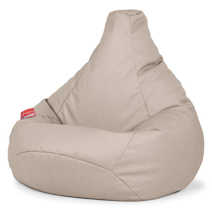 Pouf Poire Gamer - Cuir Végan Ivoire 02