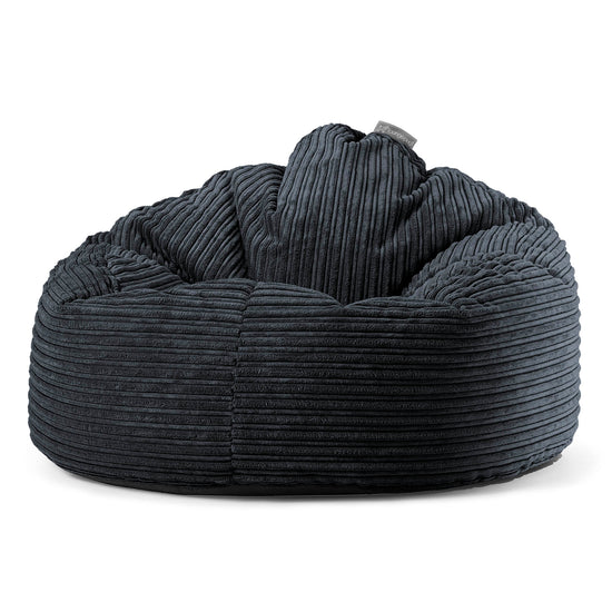Pouf Poire, Archi - Côtelé Noir 01