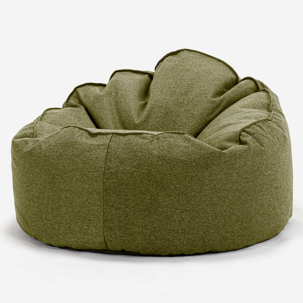 Pouf Poire, Archi - Interalli Laine Vert Acide 01
