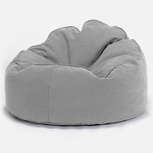 LOUNGE PUG, Pouf Poire, 'Archi', Stonewashed Gris