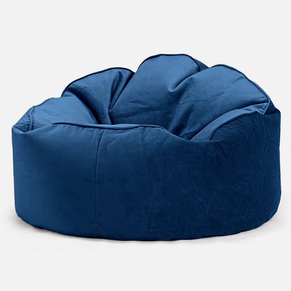 Pouf Poire, Archi - Velours Bleu Marine 01