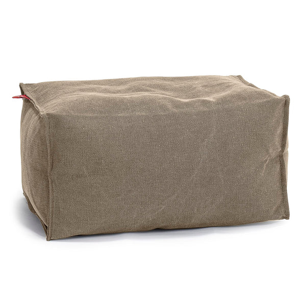 LOUNGE PUG - Stonewashed - Pouf Repose Pied - Terre Marron