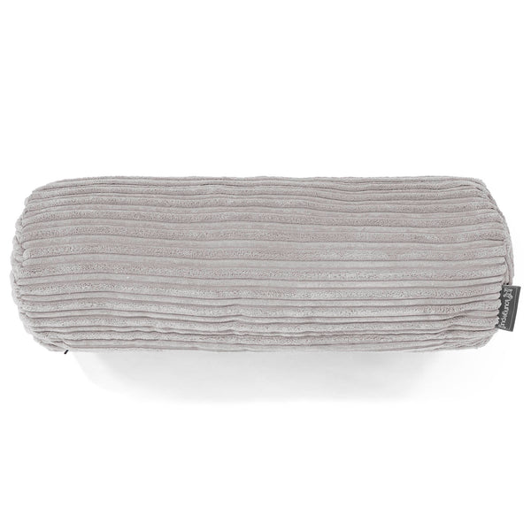 Housse de Traversin 20 x 55cm - Côtelé Gris Argent 01