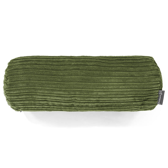 Housse de Traversin 20 x 55cm - Côtelé Vert Forêt 02