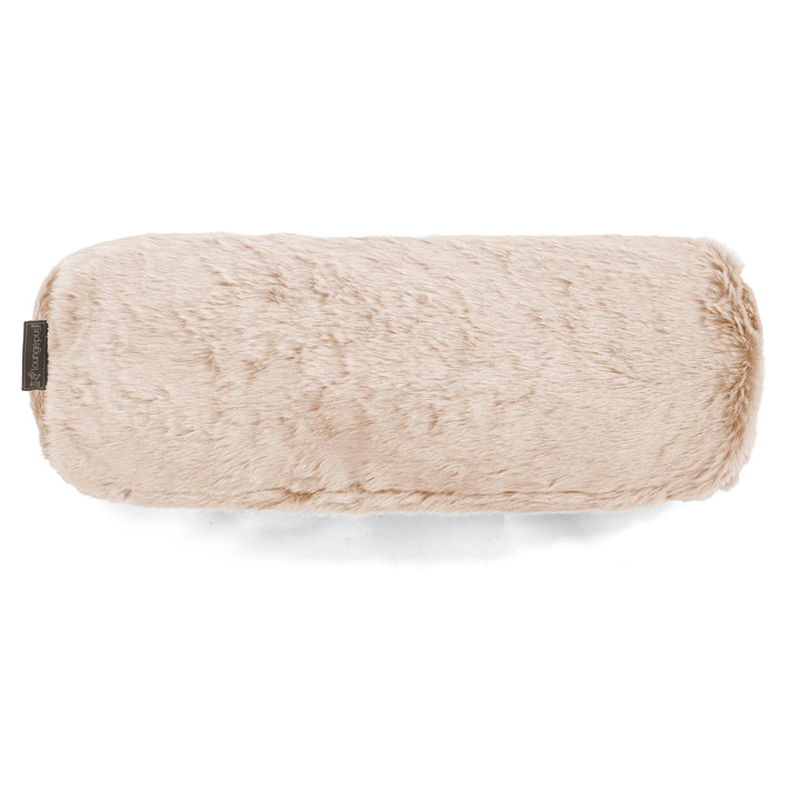 Traversin 20 x 55cm - Fausse Fourrure Lapin Blanc 02
