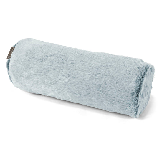 Traversin 20 x 55cm - Fausse Fourrure Lapin Bleu Pastel 01