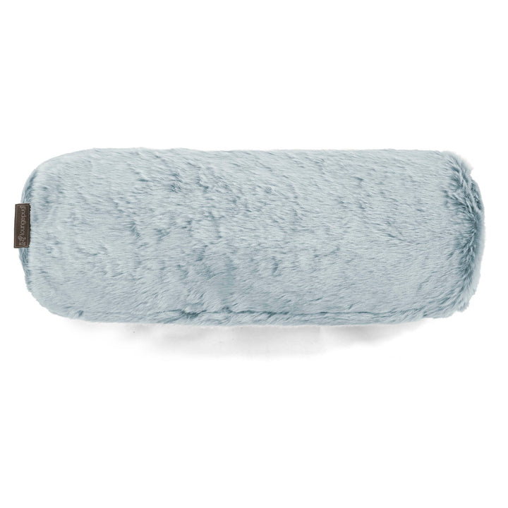 Traversin 20 x 55cm - Fausse Fourrure Lapin Bleu Pastel 02