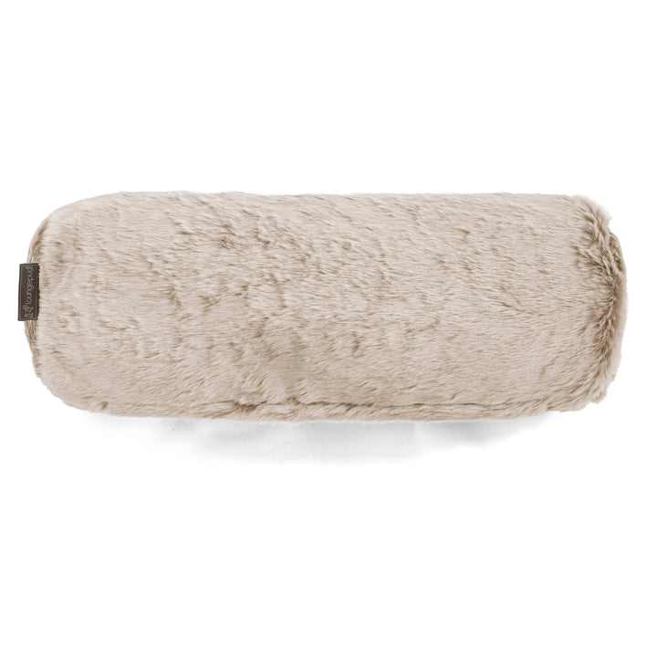 Traversin 20 x 55cm - Fausse Fourrure Lapin Brun Doré 02