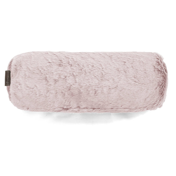 Traversin 20 x 55cm - Fausse Fourrure Lapin Rose Pastel 01