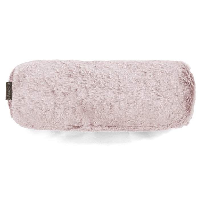 Traversin 20 x 55cm - Fausse Fourrure Lapin Rose Pastel 02