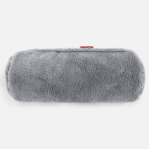 Traversin 20 x 55cm - Fausse Fourrure Nounours Gris Foncé 01