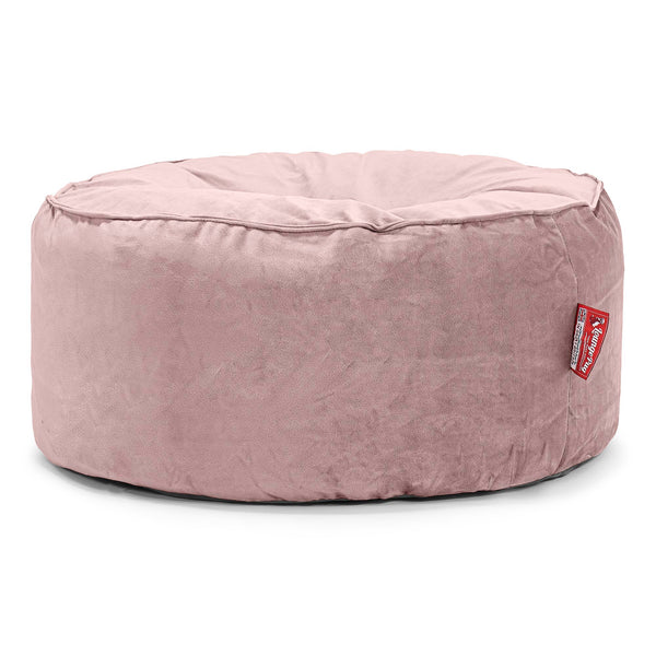 Pouf Design Rond - Velours Rose 01