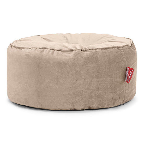 Pouf Design Rond - Velours Vison 01
