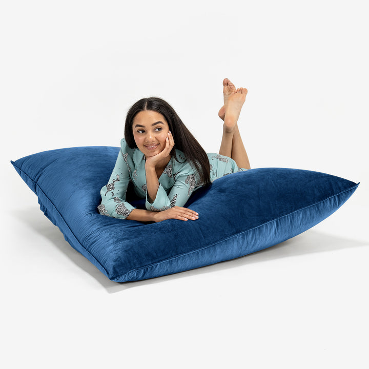 Pouf Fauteuil Design - Côtelé Gris Acier 4076