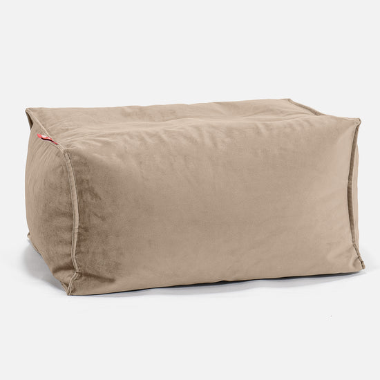 Pouf Repose Pied - Velours Vison 01